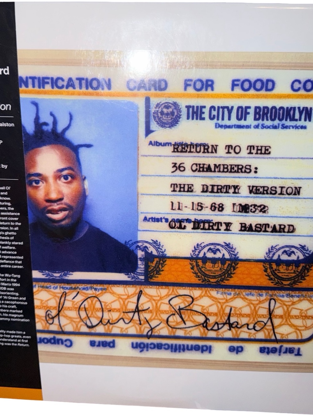 Ol' Dirty Bastard 'Return to the 36 Chambers' Photo Card - Yellow & Blue Vinyl